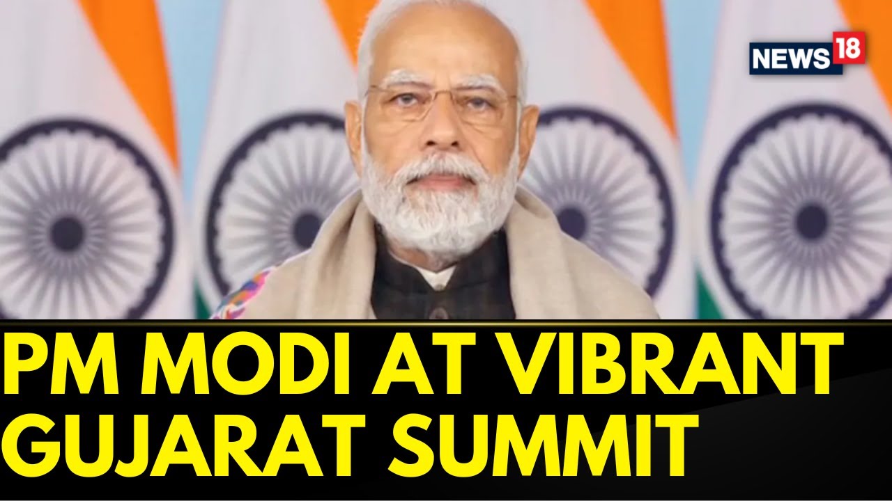 PM Modi Arrives At Science City To Celebrate 20 Years Of Vibrant Gujarat Global Summit 2023 | News18