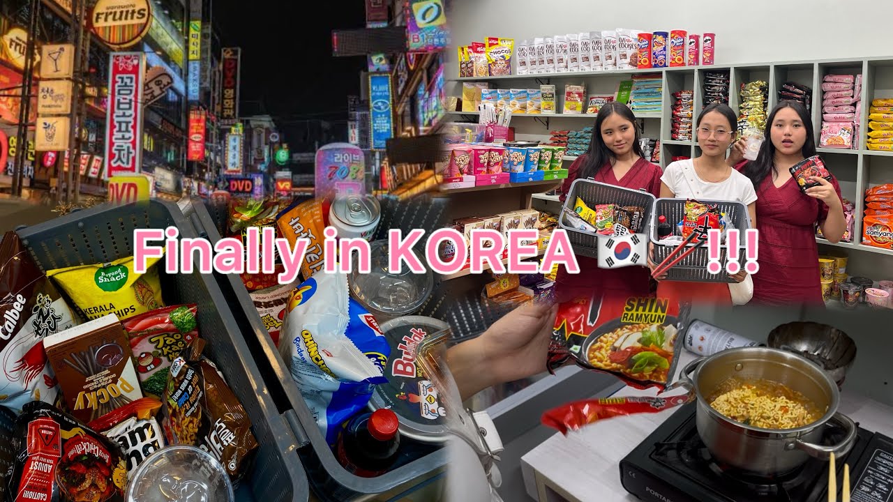 Visited Korean Convenient Store 🥢// chop chop // Korean food // ramen 🍜