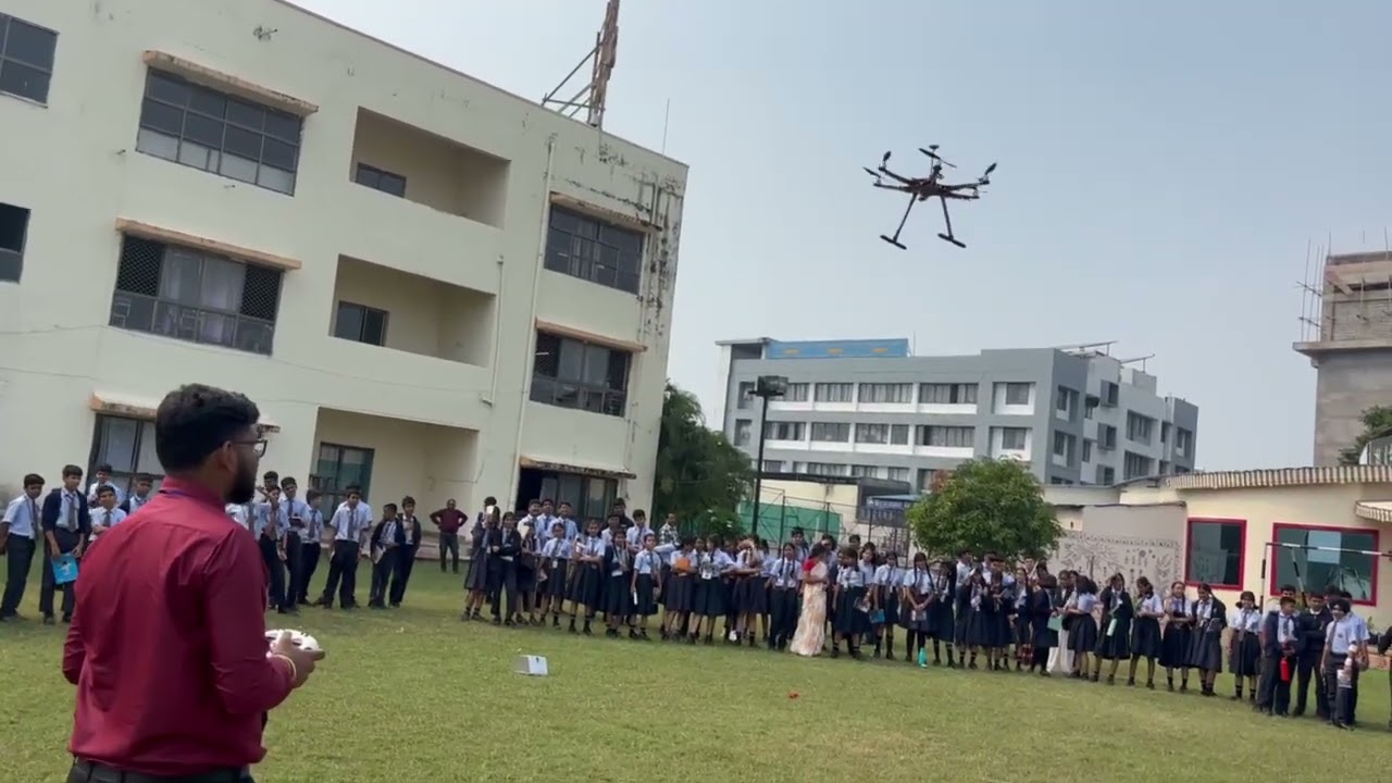 Working of drone by Mr Kanish Pachori Part 2 - NRI Global Discovery School, Bhopal (NRIGDS)