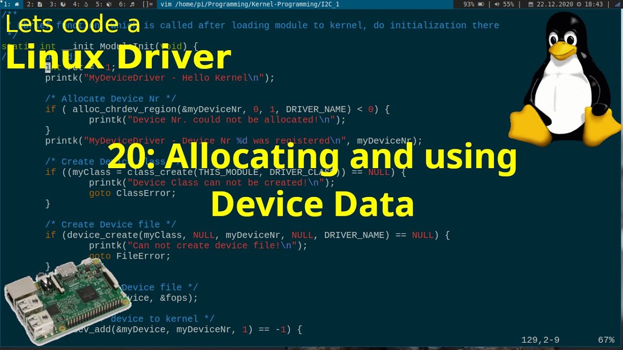 Let's code a Linux Driver - 20 Allocate and use Device Data