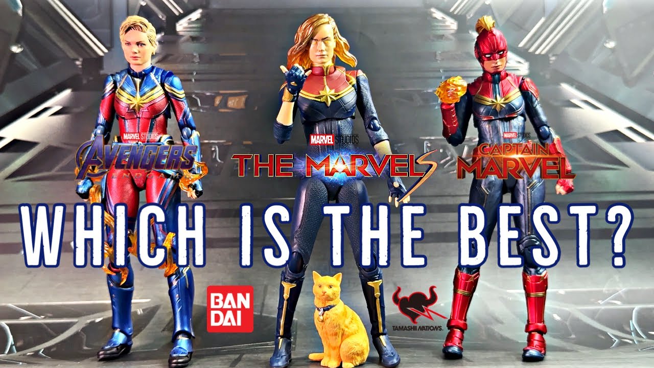 CAPTAIN MARVEL S.H. Figuarts Comparison. The Marvels vs Captain Marvel vs Avengers Endgame!