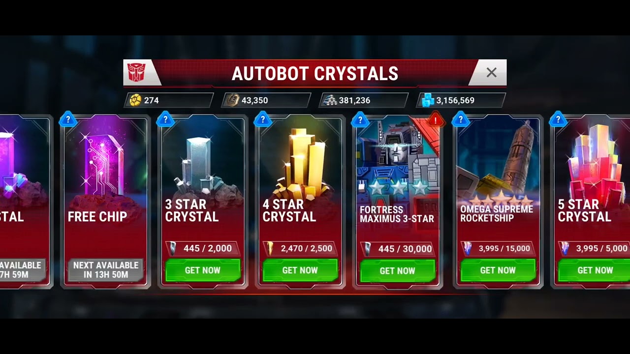 Transformers earth wars Crystal Cracking and Zen+Titan assault farming!
