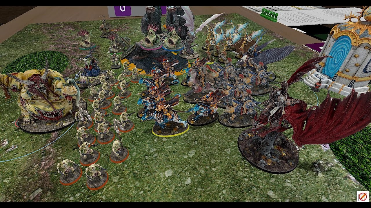 Age of Sigmar Battlereport Woehammer Tournament round 3 Maggotkin of Nurgle vs Stormcast!