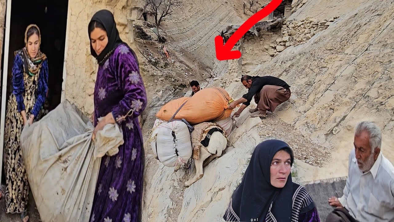 Nomadic lifein harsh conditionschallenging journey from the mountains the village moving  a new home