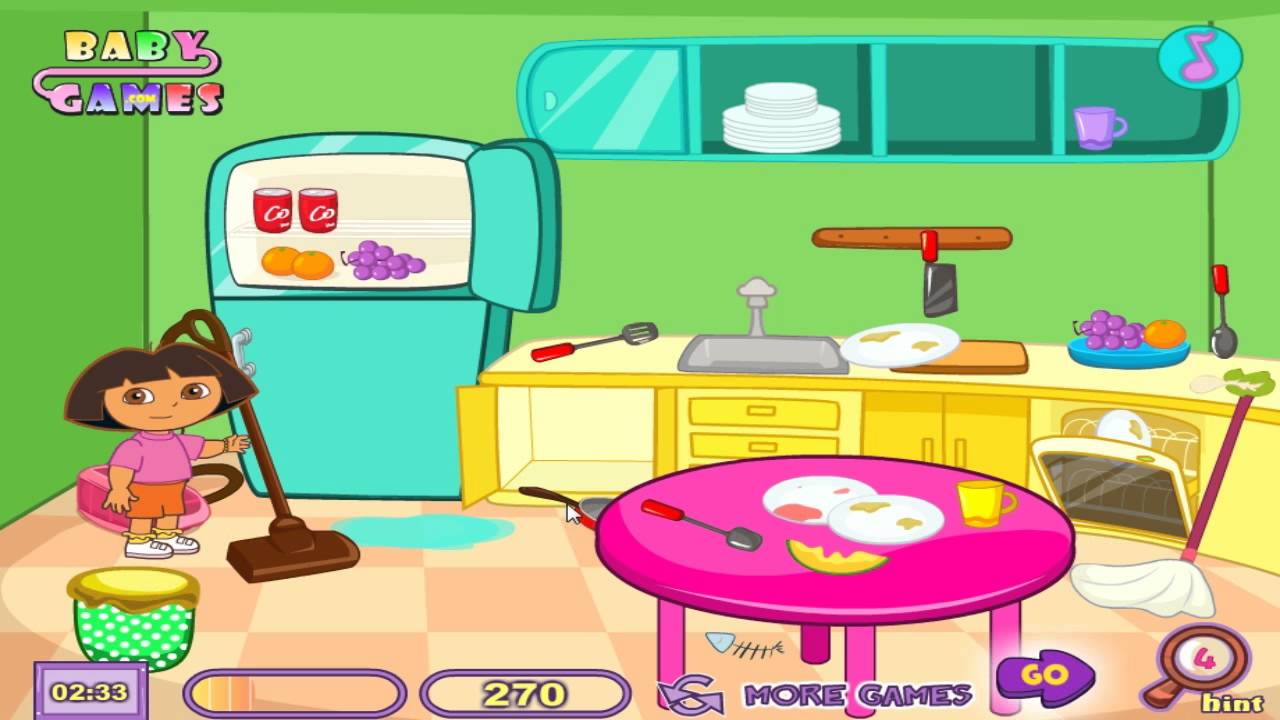 Dora Online Games - Dora Room Clean - Game For Kids