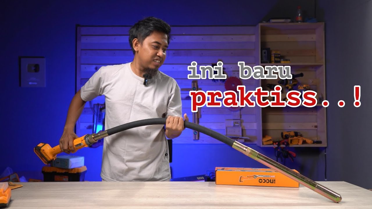 pemadat semen tenaga baterai? sekuat pakai kabel? - INGCO CCVLI2023011 CORDLESS CONCRET VIBRATOR 20V