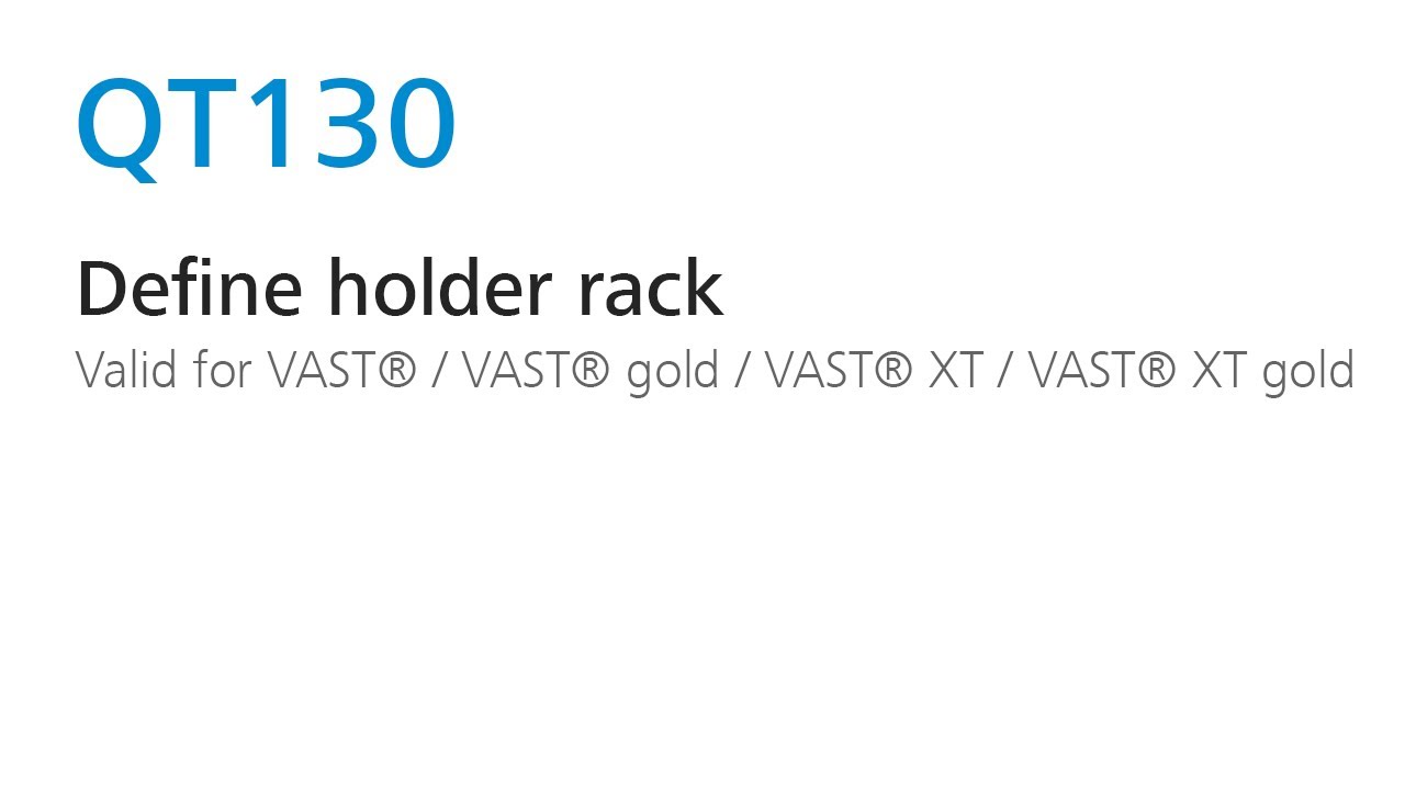 QT130 &ndash; Define holder rack