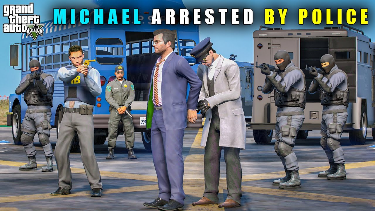 GTA 5 : POLICE CAPTAIN ARRESTED MICHAEL || BB GAMING