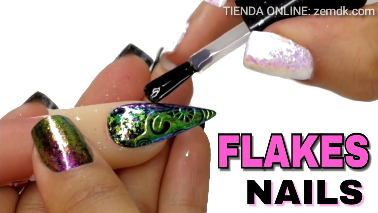 UÑAS decoradas con Flakes 💅🏻✨