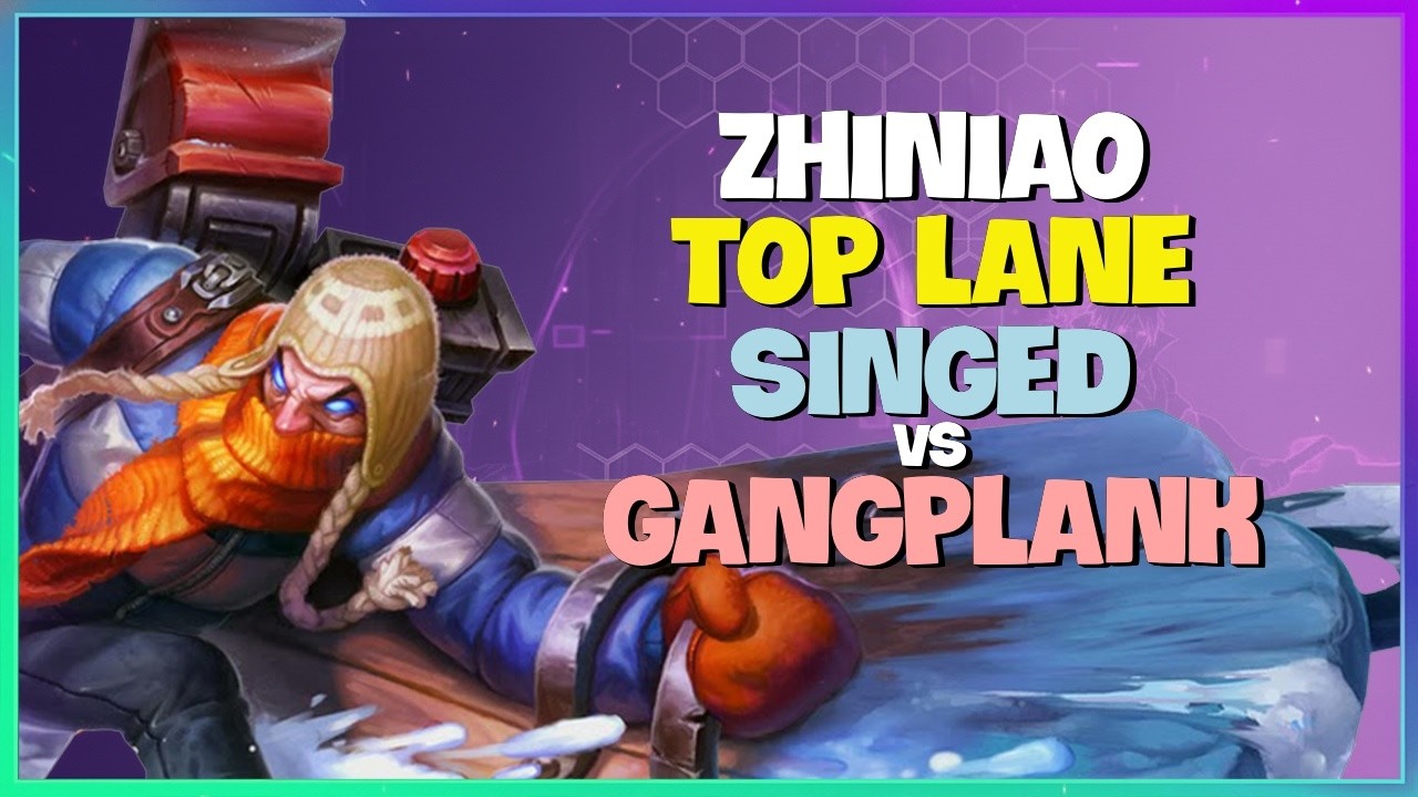 How Rank 1 Challenger ZhiNiao Manipulates the Map with Singed Strategy Engsub