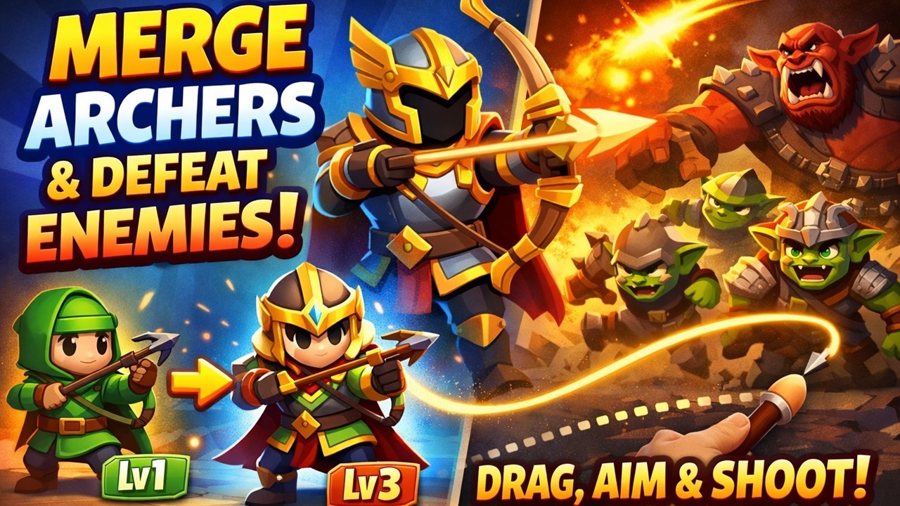 Merge Archers & Defeat Endless Enemies | Best Archery Merge Game Gameplay #archer #merge #gameplay
