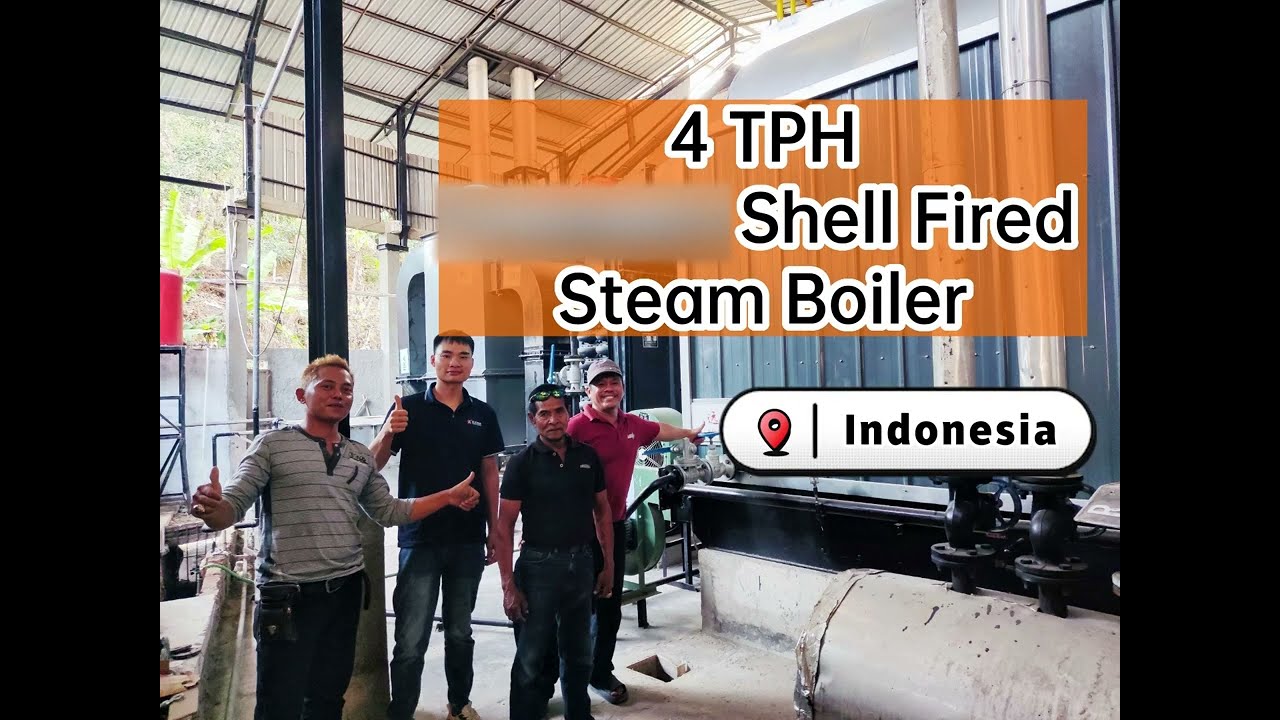 Chain Grate 4 Ton Palm Kernel Shell Steam Boiler Video, Caldera de Vapor de Biomasa, Паровой котел