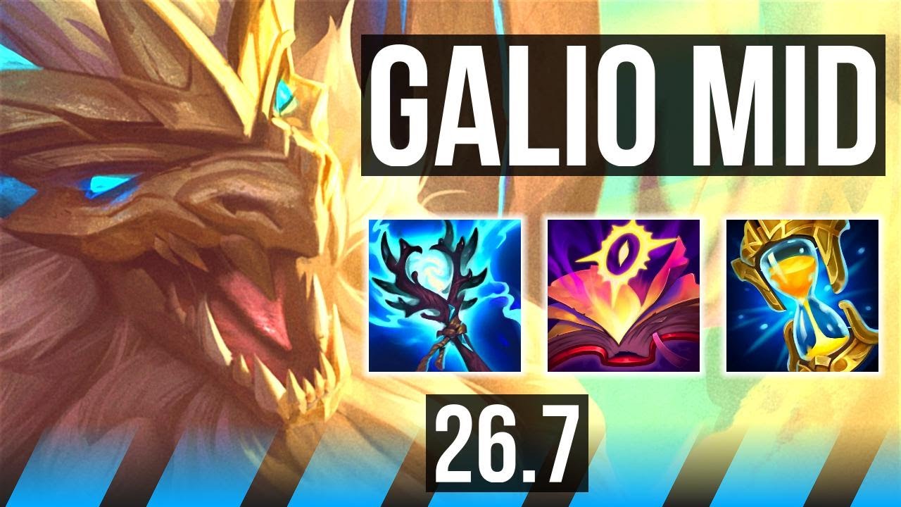 GALIO vs AHRI (MID) | Good KDA: 20/1/13, 33K damage | NA Master | 26.7