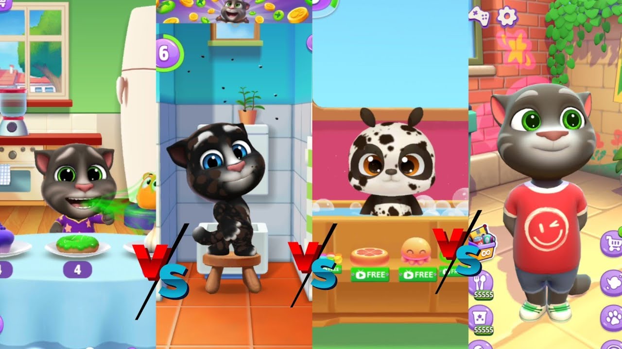 Tom 2 and tom 2 vs pan and tom cat#youtubevideo 