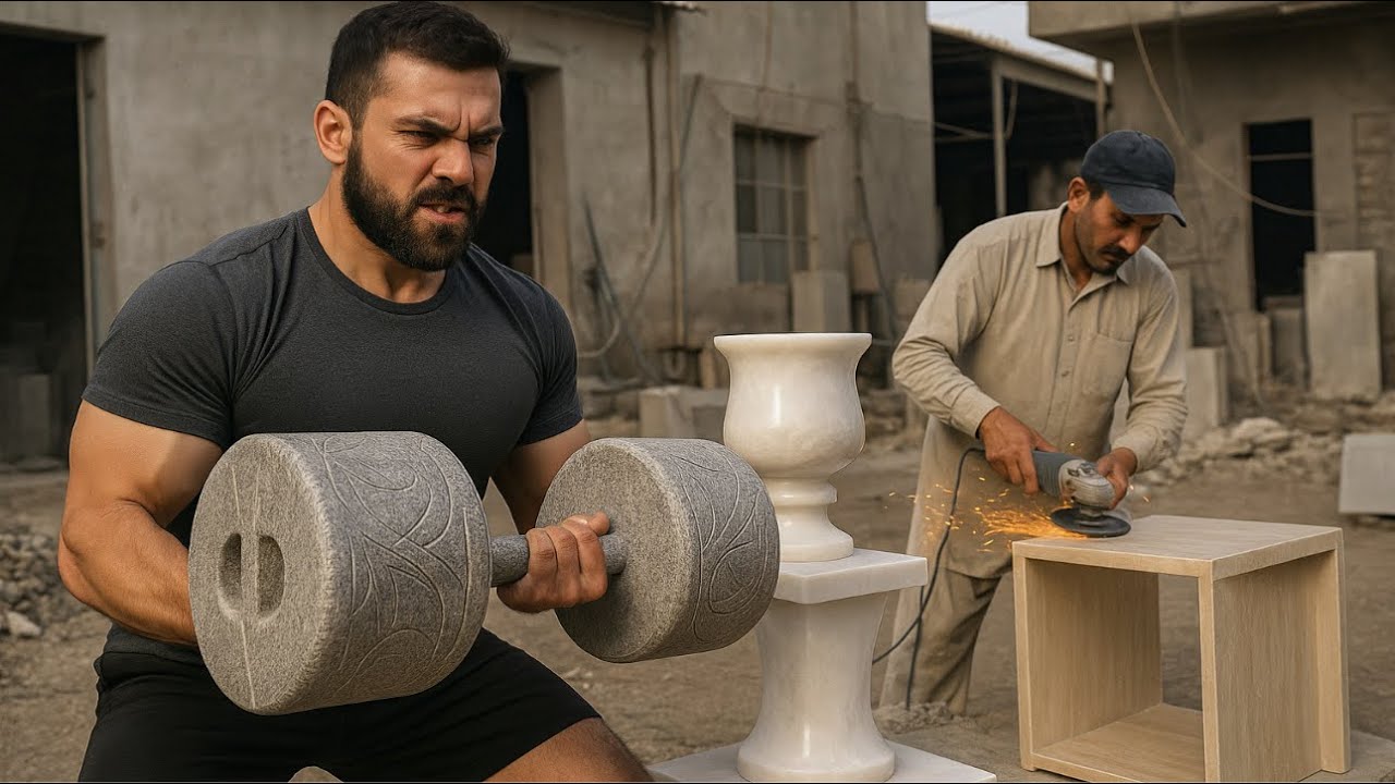 How a 100KG Stone Dumbbell Is Made Unbelievable Process