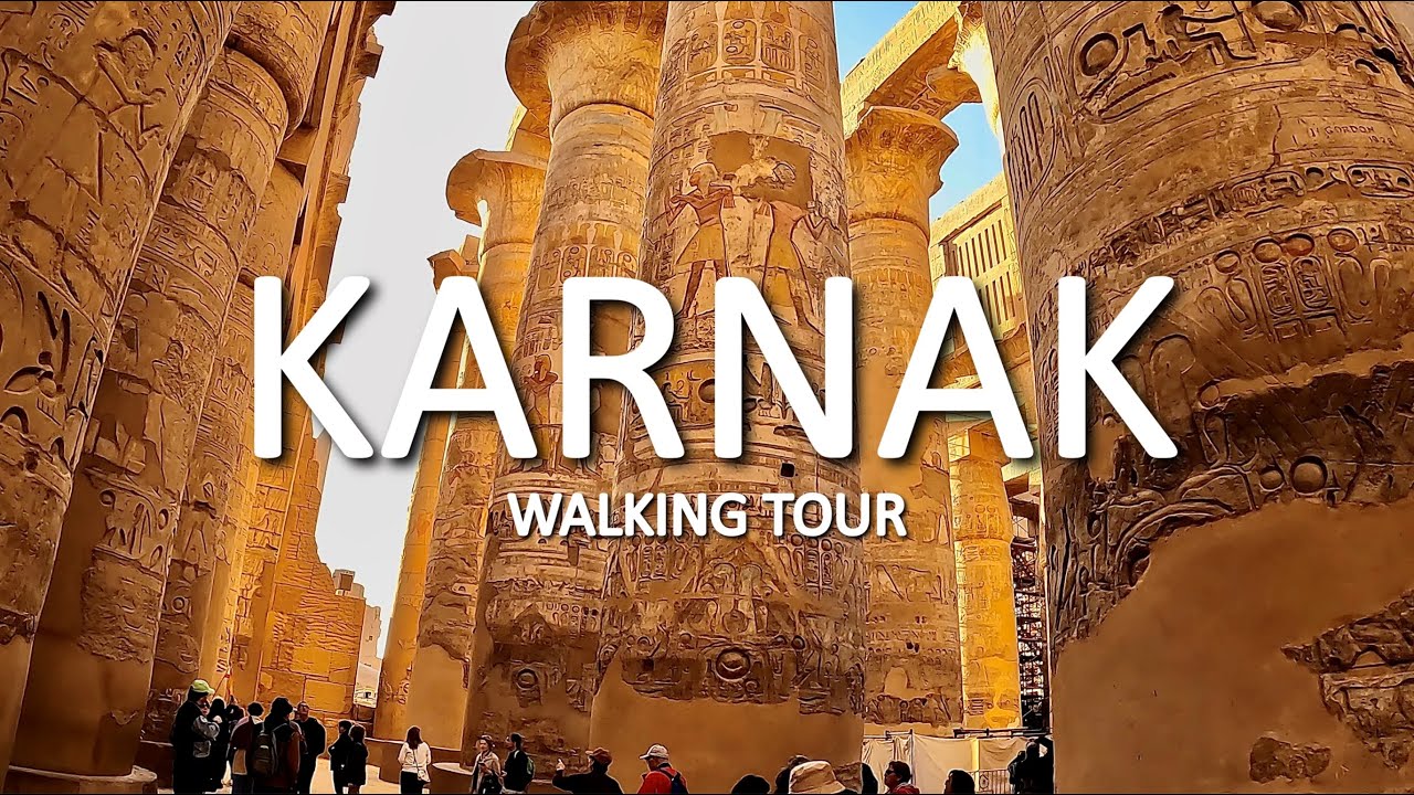 KARNAK Temple | Walking Tour 4k