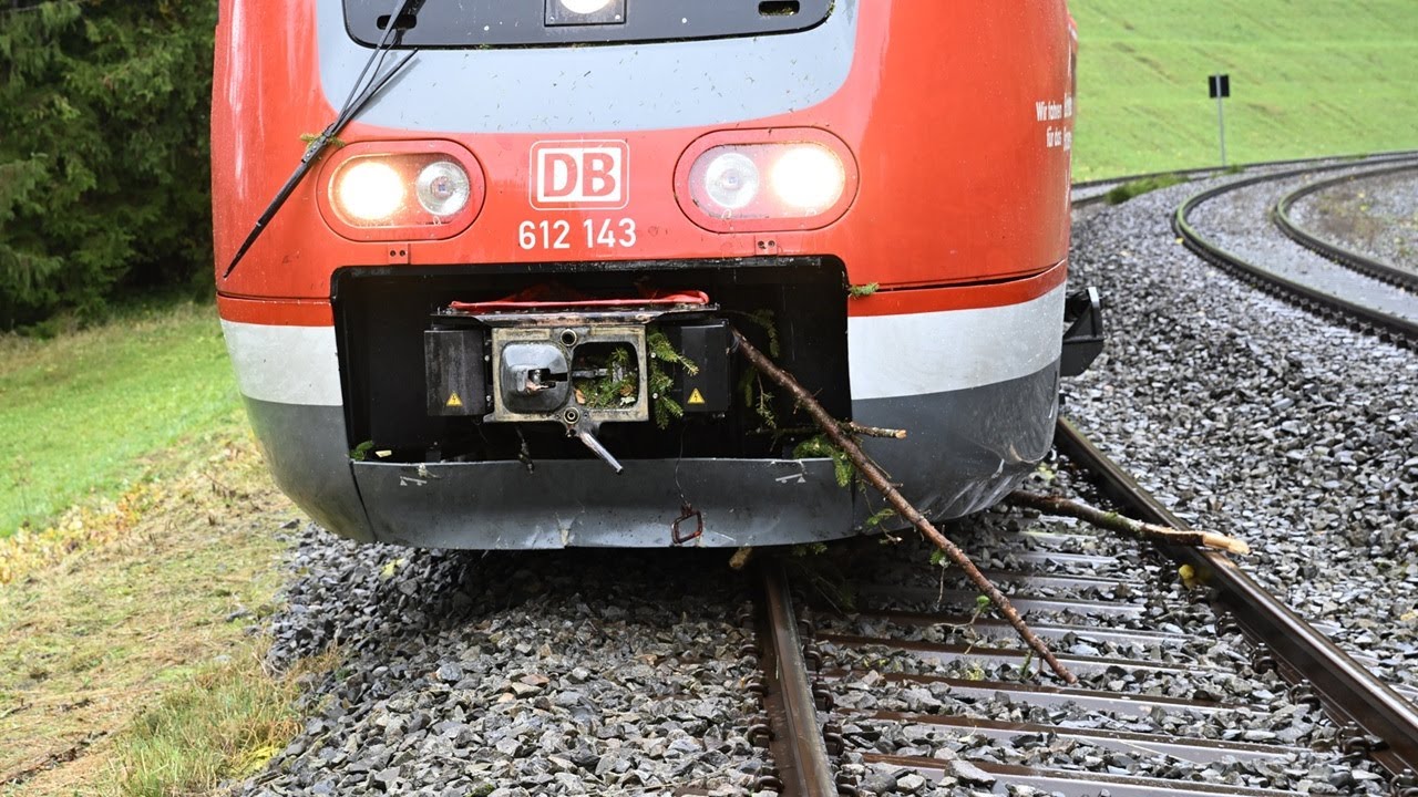Regionalzug entgleist nach Kollision mit Baum