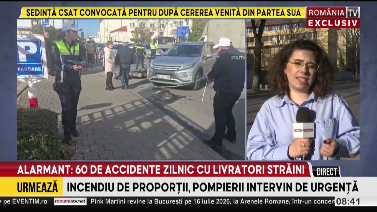 60 de accidente în care sunt implicați livratori străini sunt raportate zilnic