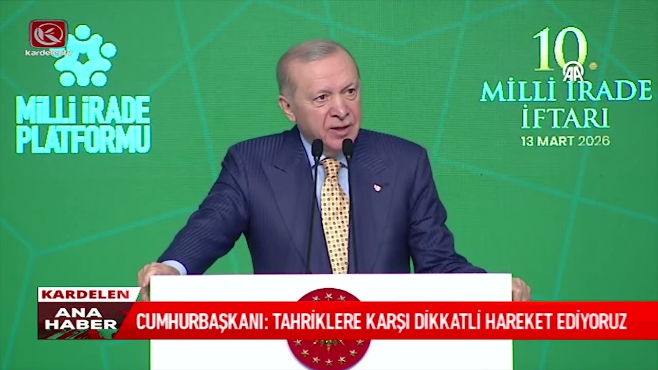 CUMHURBAŞKANI’NDAN ORTA DOĞUDAKİ GERİLİM ÇIKARMASI
