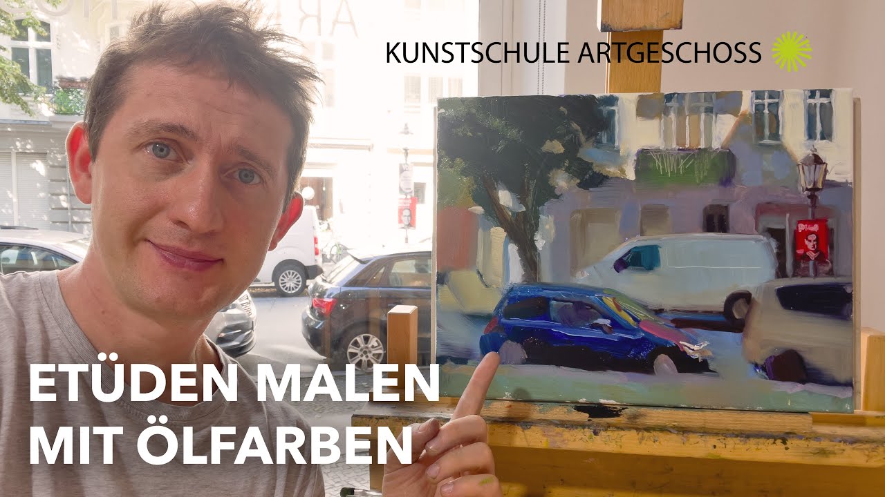 Ein Bild malen mit Ölfarben. Schrittweise und systematisch aufgebaut. Malkurs von Dmitrij Schurbin