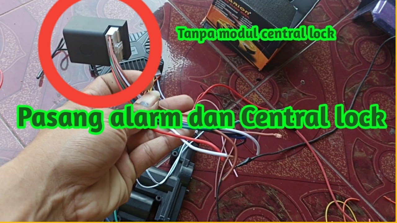 Pasang alarm dan central lock tanpa modul central lock @adeizt