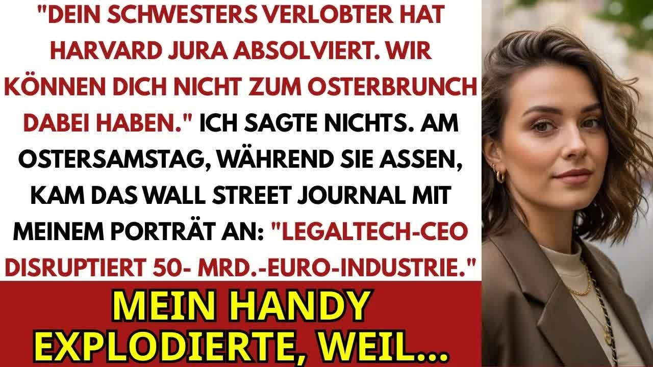 Mom Textete： ＂Ostern Auslassen–Schwesters Verlobter Ist Anwalt＂ Bis Er Das Wall Street Journal S