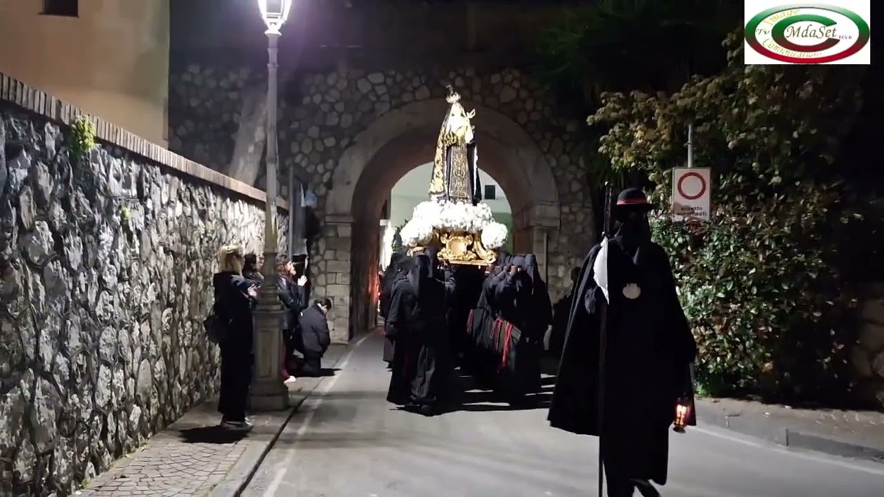 Processione  Cristo Morto 2025 -Settimana Santa 2025- Sant'Agnello 18/04/2025  Cerimonia di uscita
