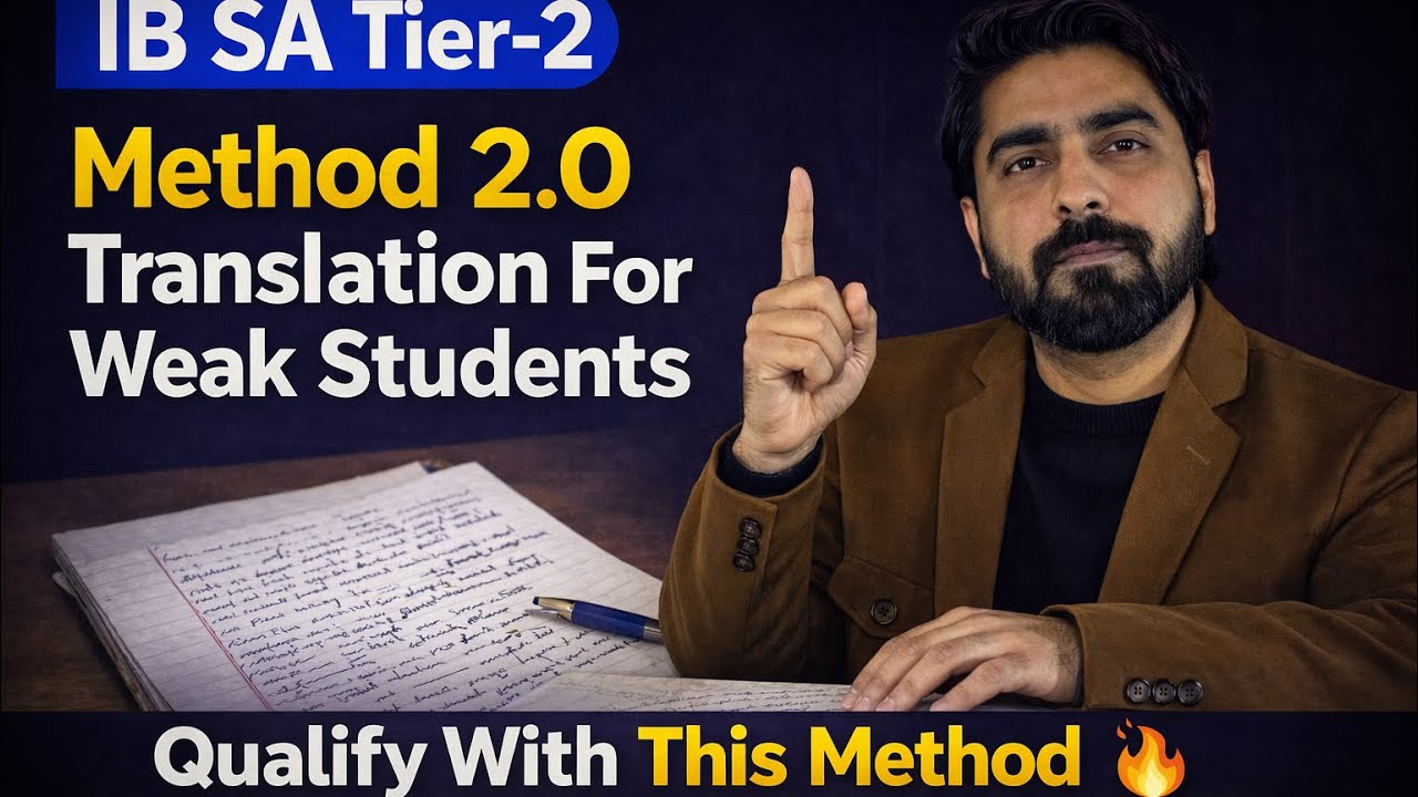 IB SA Tier 2 | Method 2.0 Translation For Weak Students | Qualify With This Method