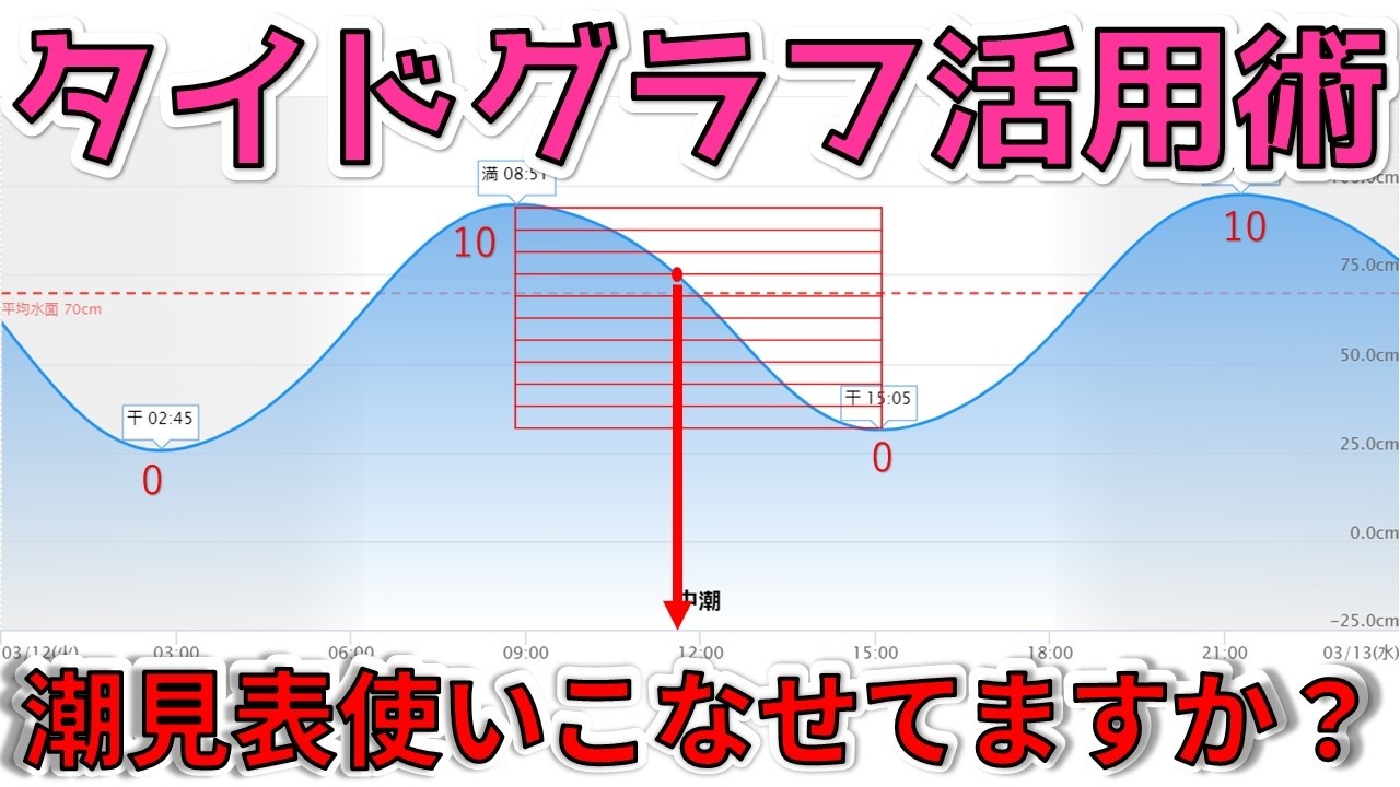 【タイドグラフ活用術】釣りで潮見表を100％活かす方法