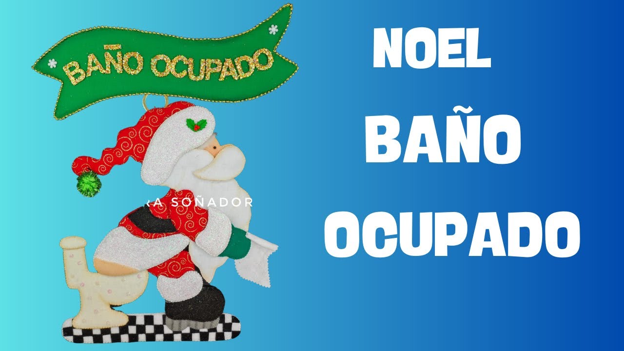 ADORNO NAVIDEÑO PARA LA PUERTA DEL BAÑO /NAVIDAD 2022