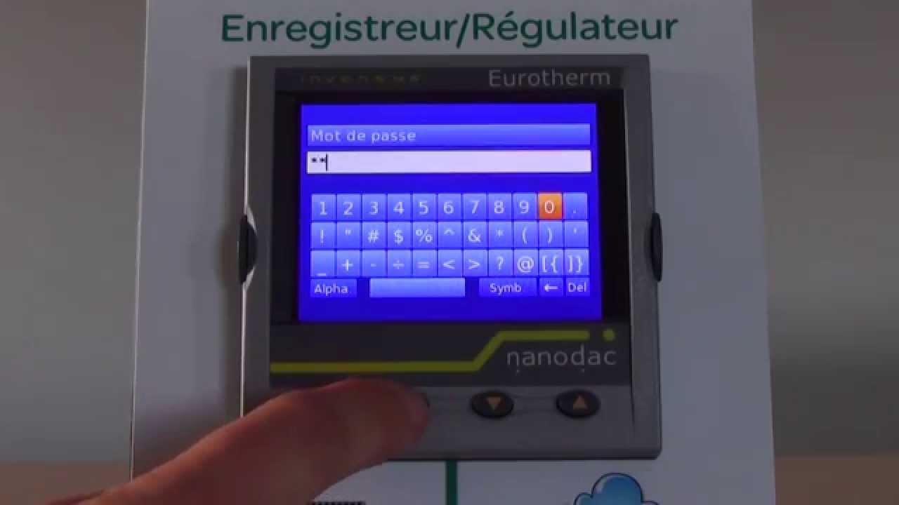Enregistreur/Régulateur nanodac : Sauvegarde et chargement d'une configuration