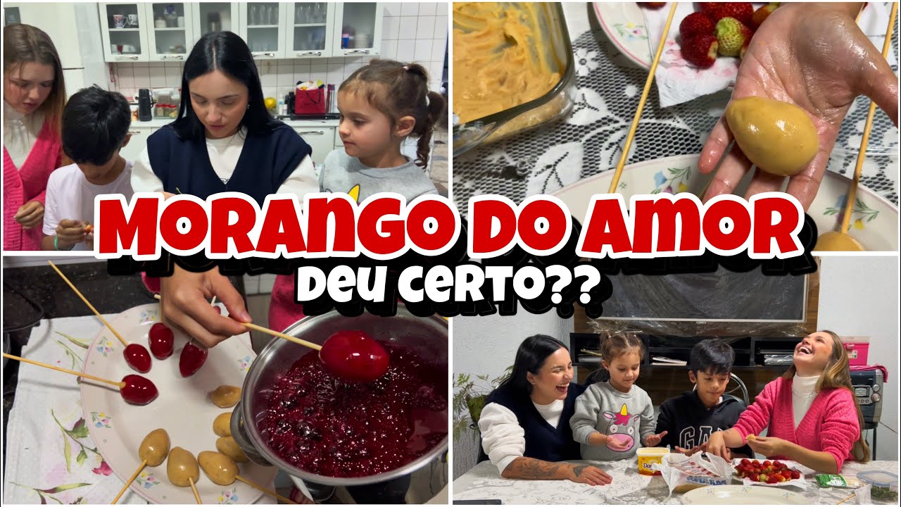 Fazendo MORANGO DO AMOR com as crianças 🍓