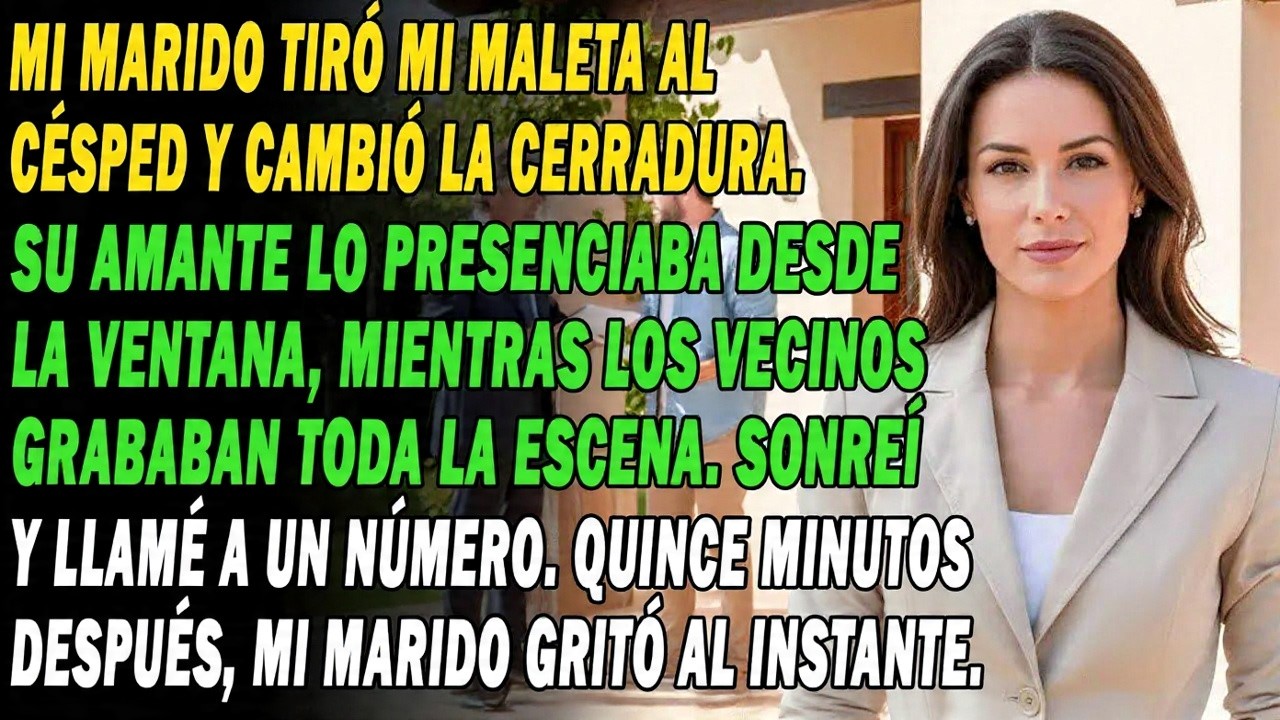 Mi Marido Me Echó💔Ante Su Amante Y Vecinos Que Grababan👀📸Sonreí,😏Llamé,📞Y Tras 15 Min, Mi Marido