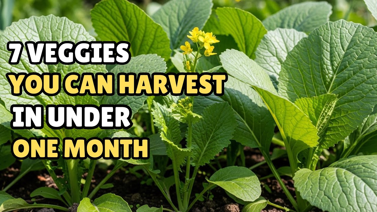 7 Fast Growing Veggies You Can Harvest In Under 1 Month