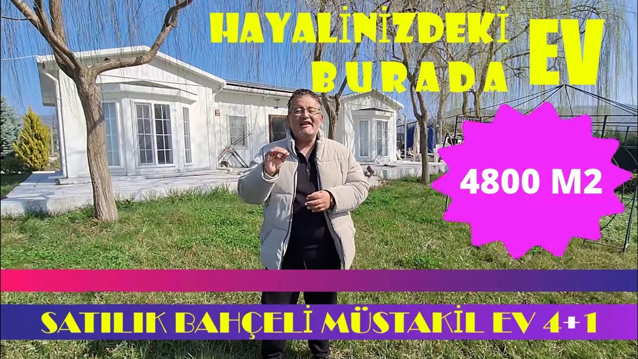 Muhteşem Satılık Bahçeli Müstakil Ev 4+1 4800 m2