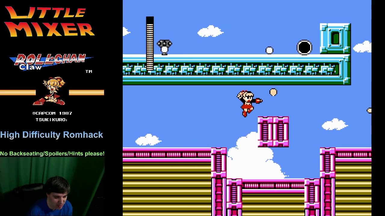 First time playing Megaman 1 high difficulty romhack ROLLCHAN CLAW  - NES