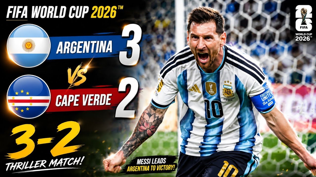 Argentina vs Cape Verde 3-2 Highlights | Argentina Survive a Thriller! | FIFA World Cup 2026