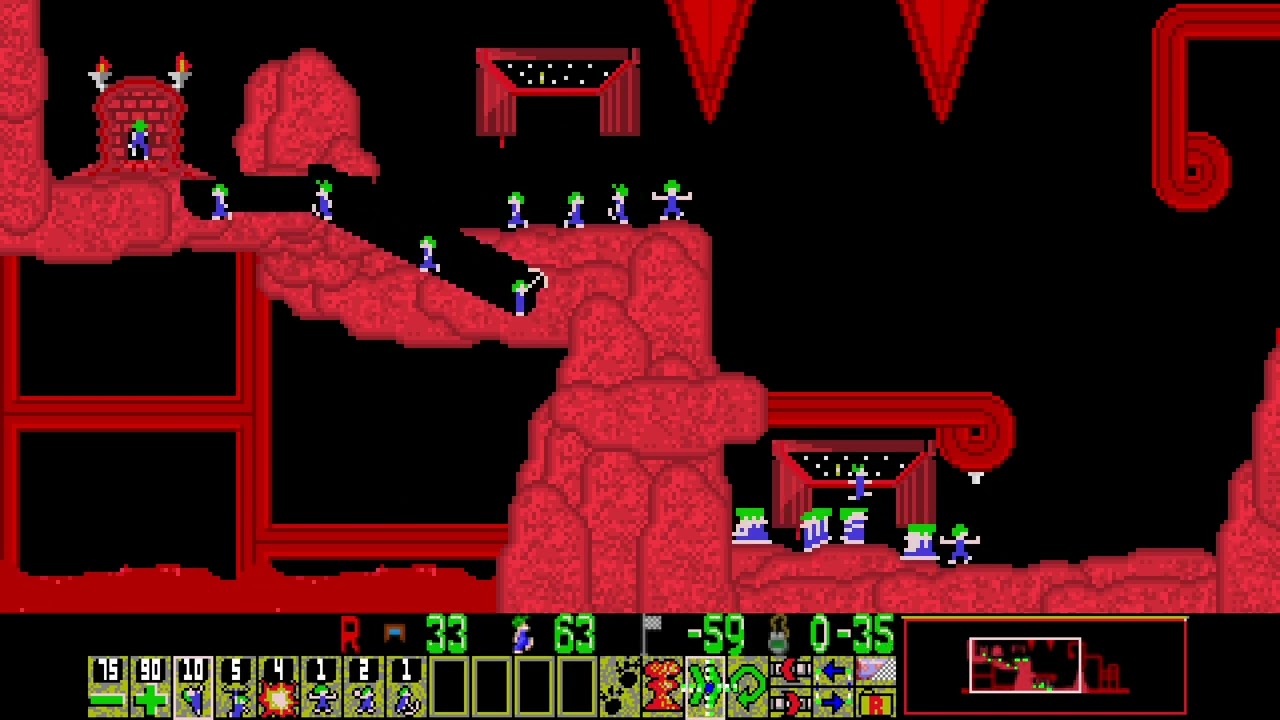 Lemmings Plus III (Rough 16): Plan 10 From Outer Space
