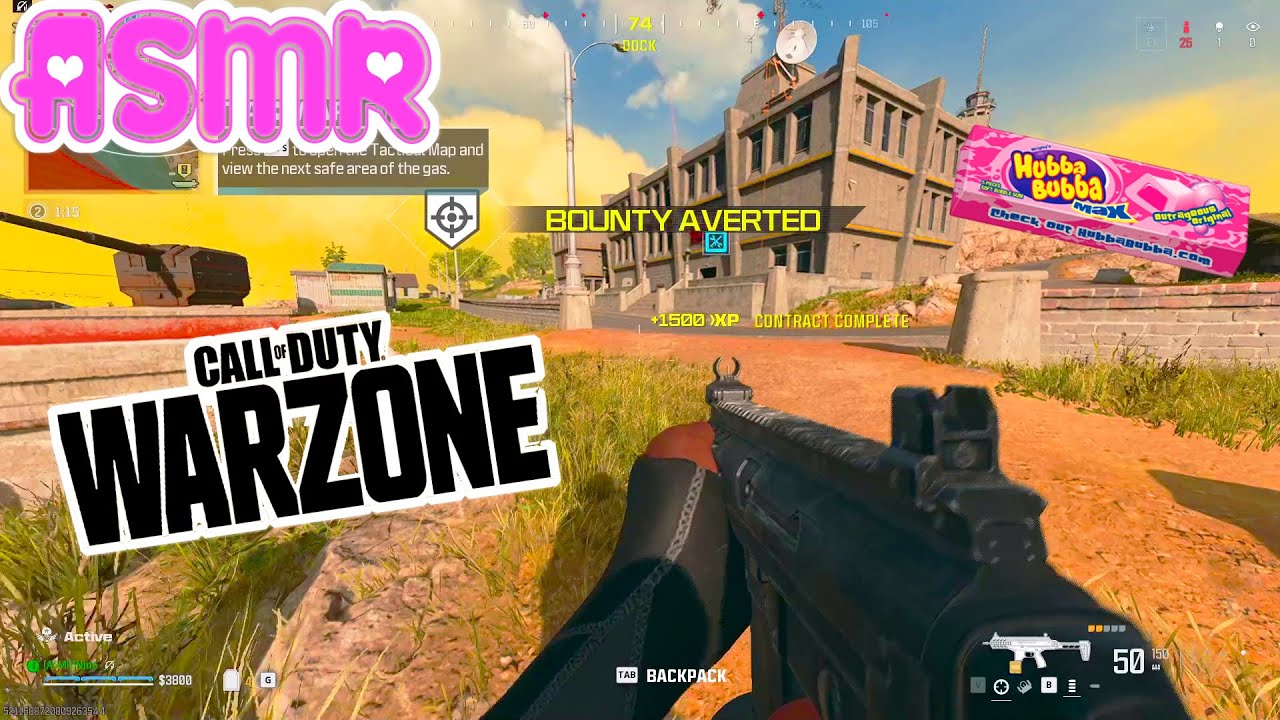 ASMR Gaming 🍀 Call of Duty Warzone Rebirth Resurgence Relaxing Gum Chewing + Controller Sounds 🎧