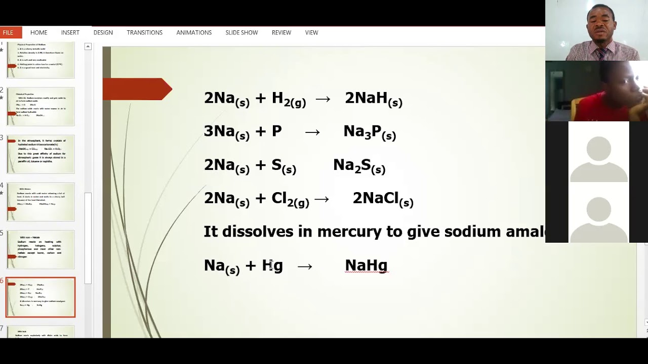 SS3 CHEMISTRY USES OF SODIUM AND ITS COMPOUND