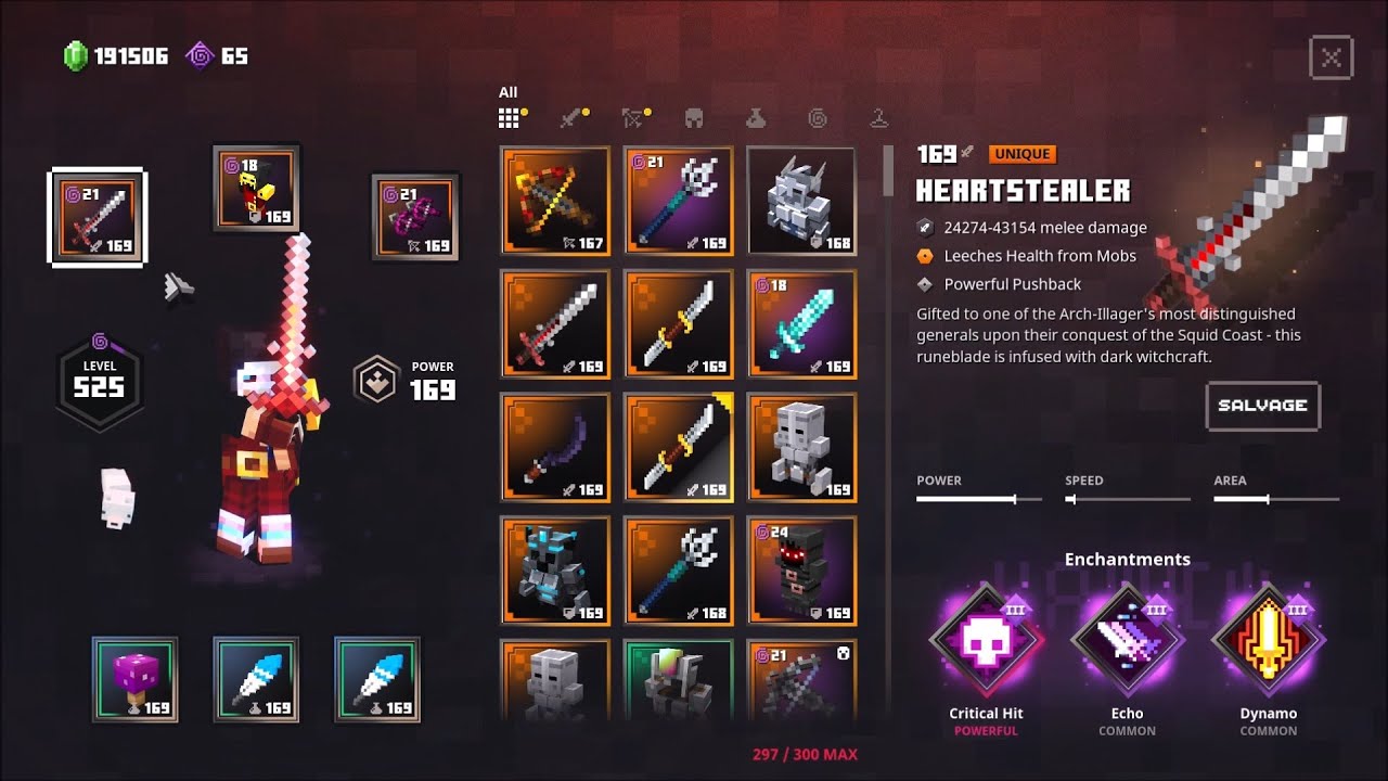 Minecraft Dungeons Sons of Sparda Builds Feat. Ghost Kindler/Dark Katana w/ Rampaging Tech Apoc+14