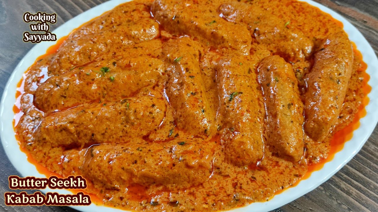 Butter Chicken Kabab Masala | Chicken Seekh Kabab with Gravy | Handi Kabab | Chicken Kofta Recipe