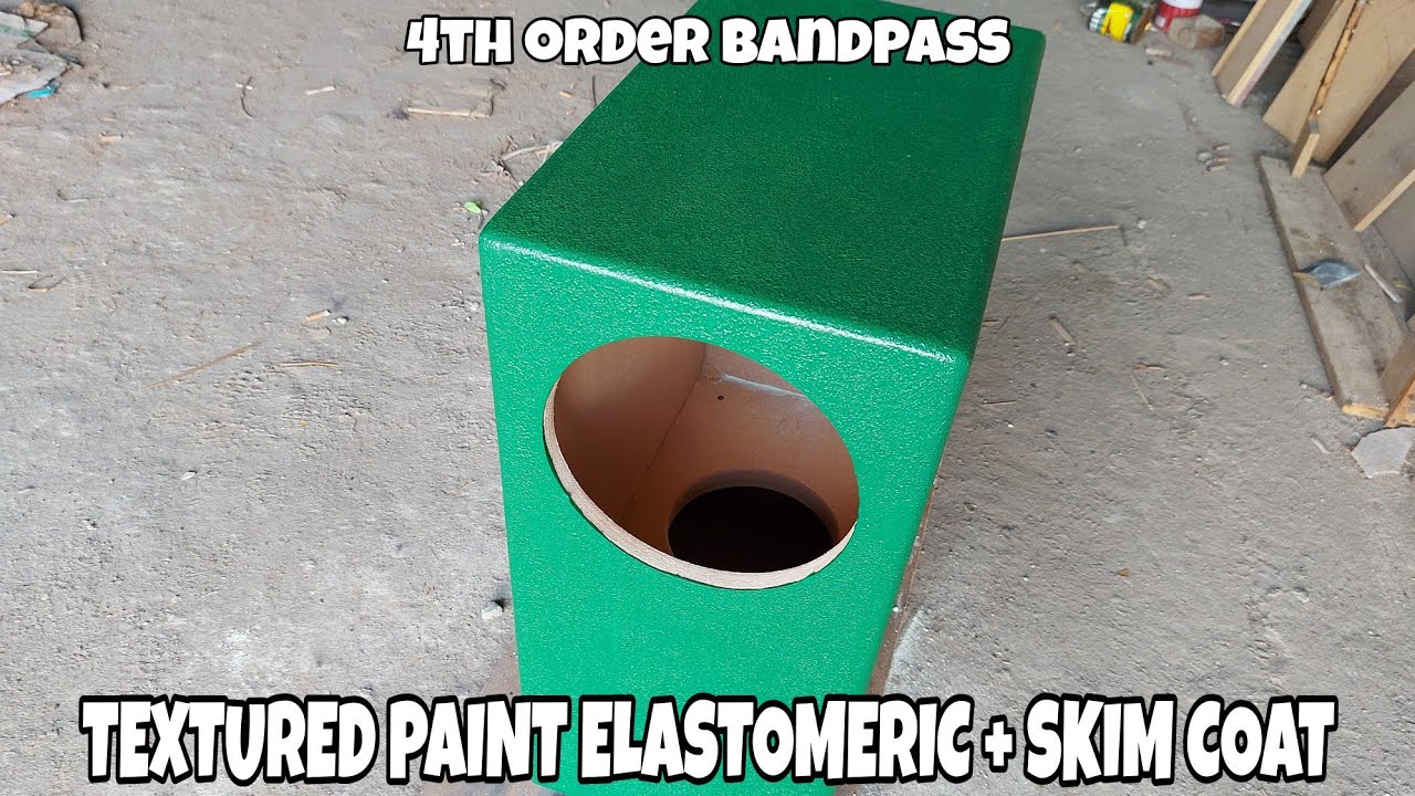 Speaker Box Textured Paint gamit ang Elastomeric Paint at Mortar Skim Coat