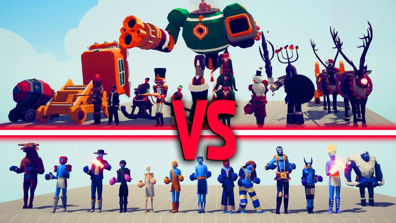 MEGA BOXER TEAM vs MEGA HOLIDAY TEAM | TABS - Totally Accurate Battle Simulator