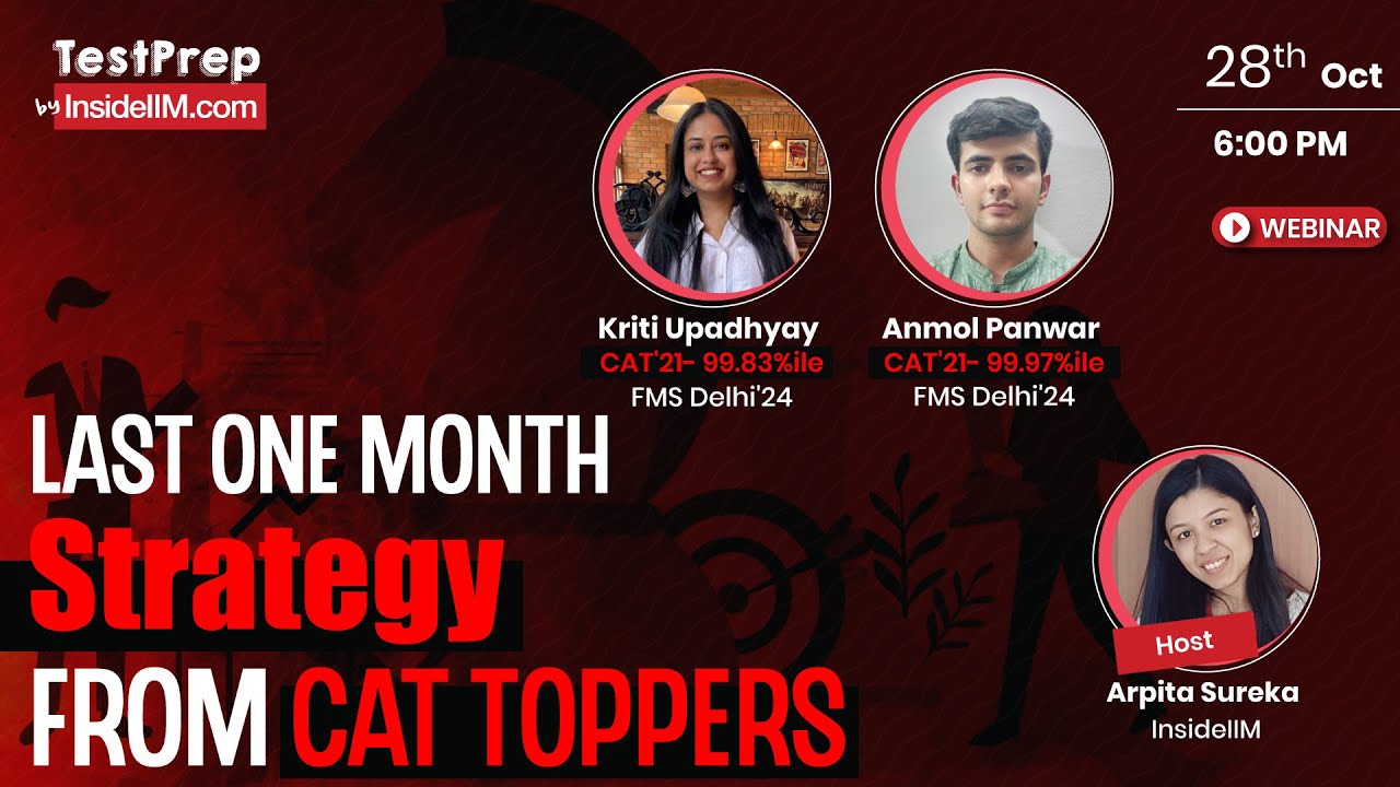 Essential Last Month Tips For CAT 2022 Ft. CAT Toppers