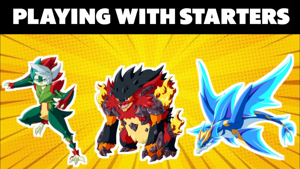 Playing With Starters In Monster Masters || Monster Masters Gameplay||