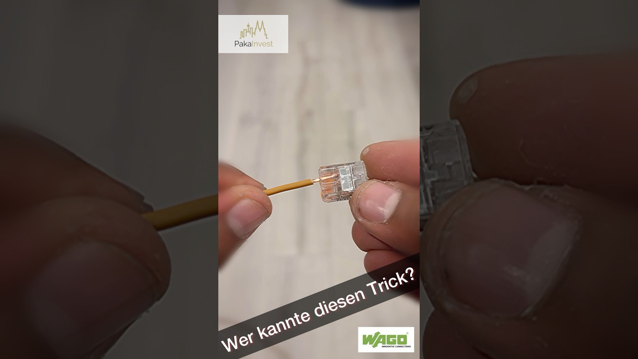 ⚡️ Wer kannte diesen Trick? 👀Wagoklemmen Elektroinstallation Elektriker Elektrotechnik Kabel Tipps