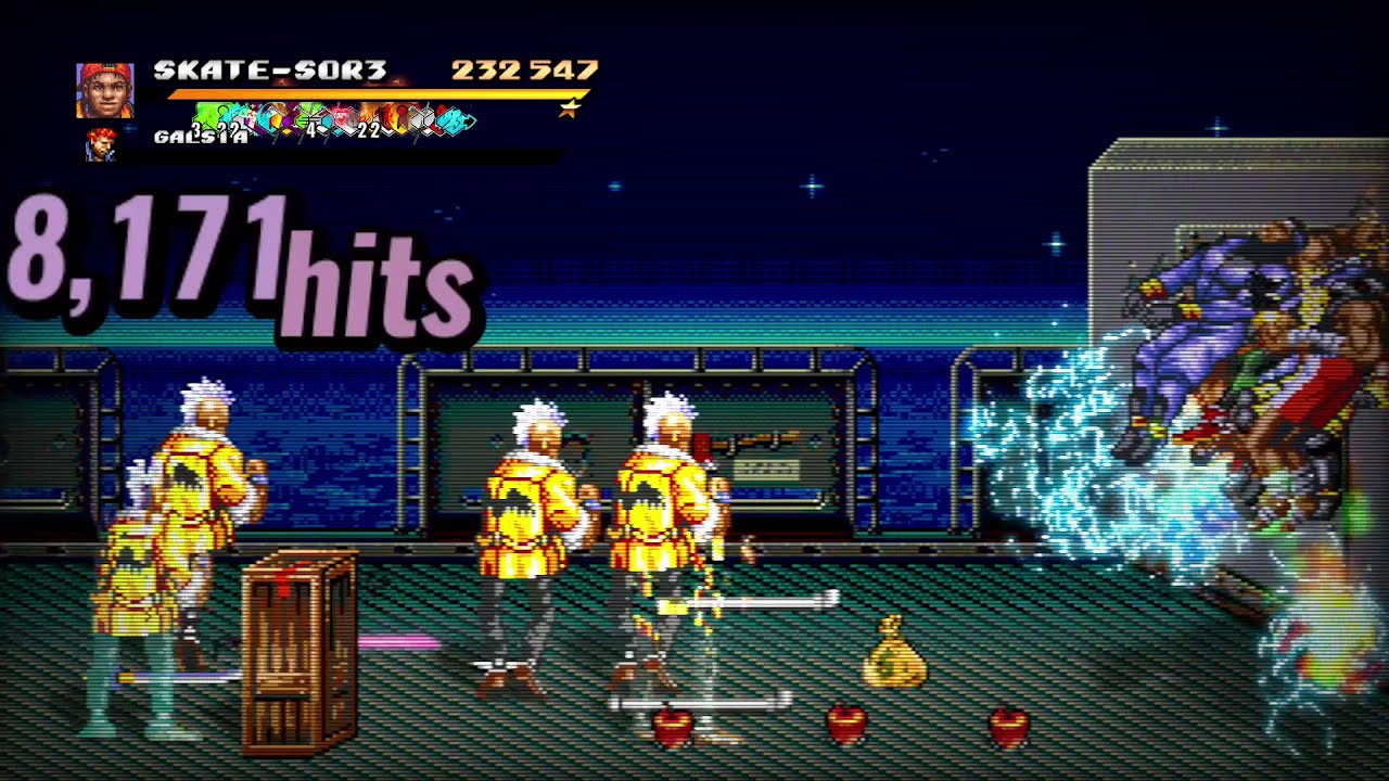 Skate's 9,225 hit Roll combo - Streets of Rage 4 - Survival Mode