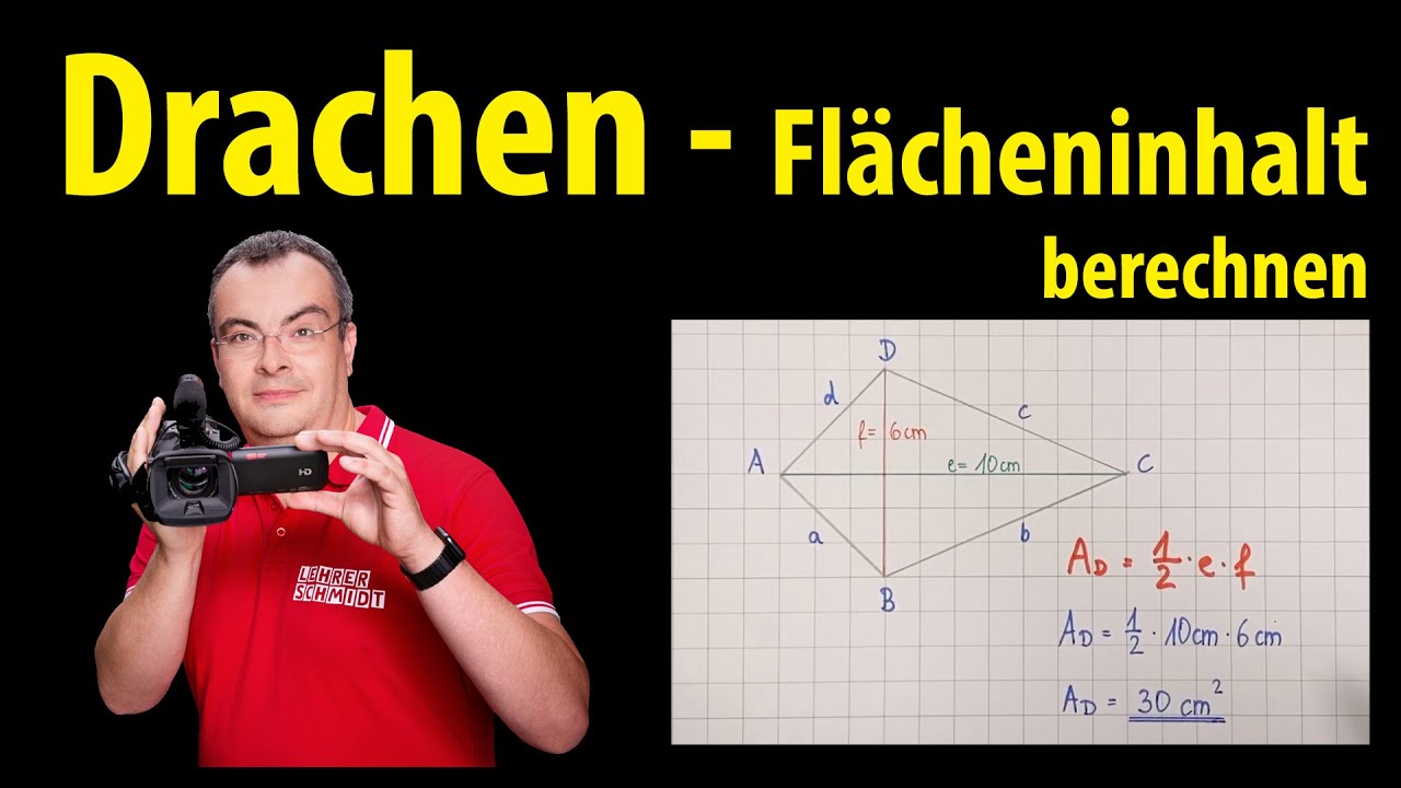 Drachen - Flächeninhalt berechnen | Lehrerschmidt