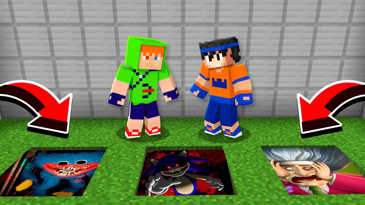 НЕ ЗАХОДИ В НЕПРАВИЛЬНУЮ ДЫРУ В MINECRAFT!! (Scary Teacher, Poppy Playtime, Sonic.EXE)